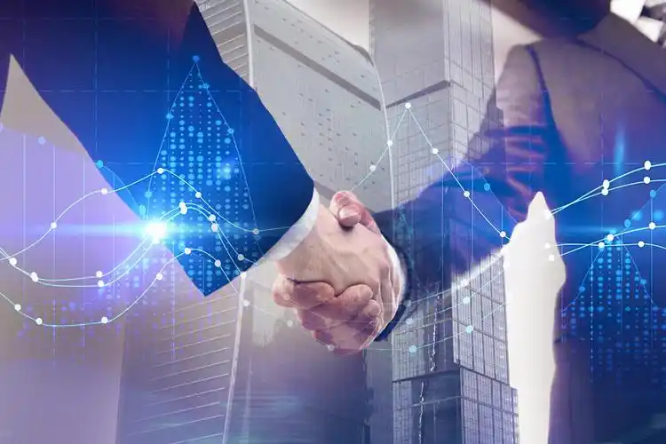 背景下的握手合作团结握手企业团结团结人物合作平台商务人士合作握手