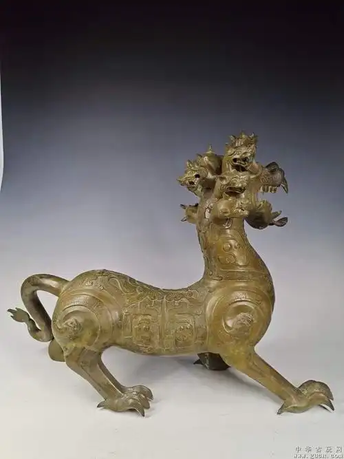 旧藏青铜九头兽 - 中华古玩网 - 古董收藏,古玩收藏,古玩鉴定,古玩