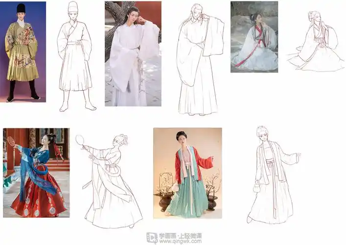 古风插画之布料皱褶的画法