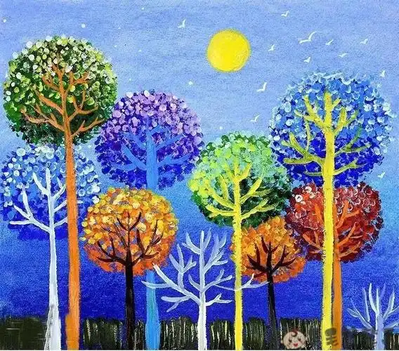 儿童油画范画作品