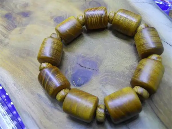 山东柘木老料桶珠手串阴沉柘木手链手持花纹好1.8*2.01*1.