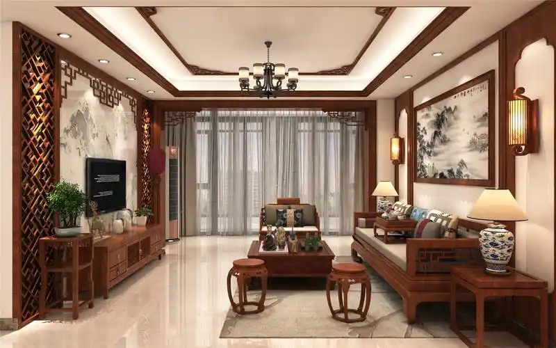 中式风格客厅装修效果图