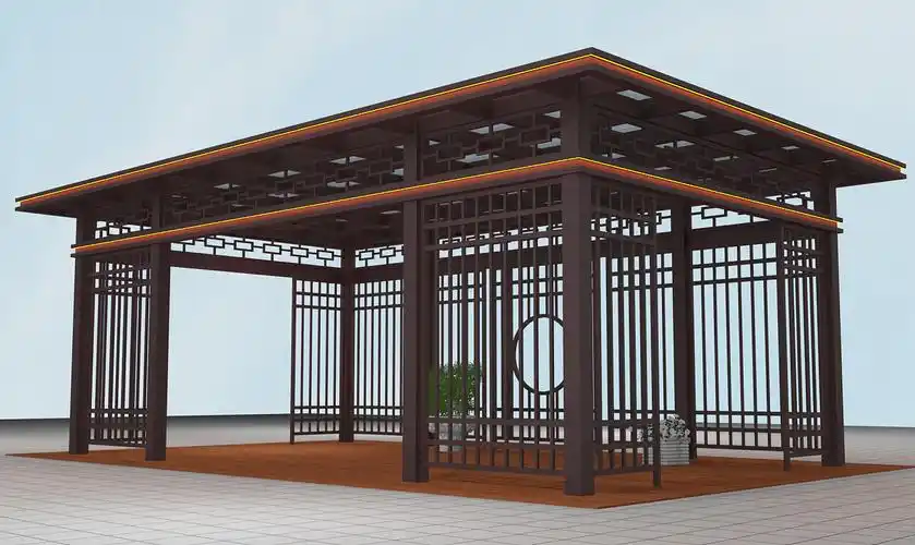 新中式凉亭设计案例2|三维|建筑/空间|kaokaoshiwo123 - 原创作品