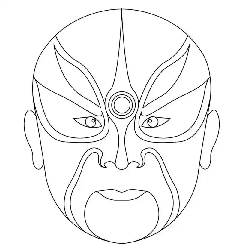 脸谱简笔画,幼儿园简笔画,说唱脸谱 脸谱简笔画,幼儿园简笔画,说唱