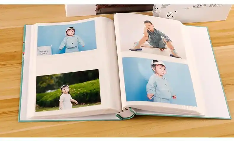 索酷7寸相册200张过塑影集相册本插页试家庭大容量简约七寸照片盒装7