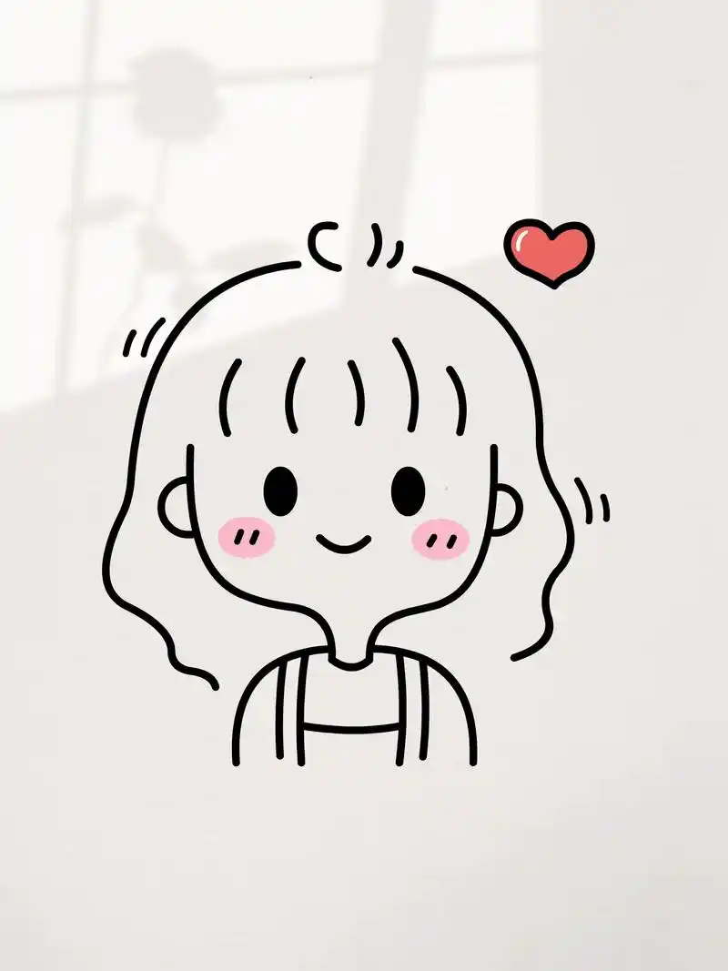 今天教你画可爱小女孩~简单可爱一学就会