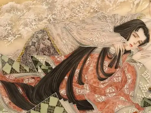 在大都会博物馆展出的《源氏物语》手稿,细节和质感经得起细看