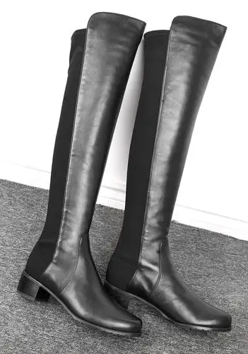 芙妃旗舰版 定制里外全羊皮过膝靴真皮过膝盖长靴弹力靴女靴