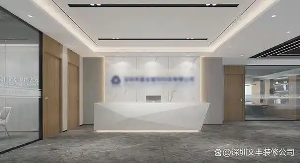 9套办公室前台设计效果图岩板饰面烤漆玻璃你更喜欢哪种