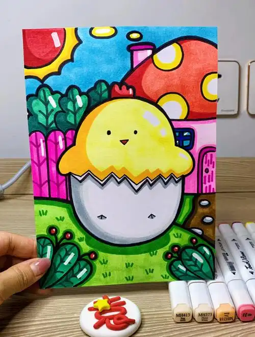 画画  #马克笔手绘  #儿童画  #绘画步骤  #一起学画画