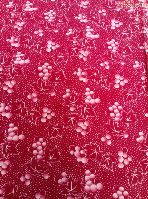 文革全新未使用红花布一块