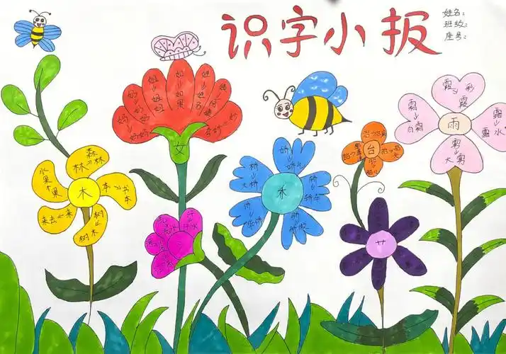 一年级识字小报