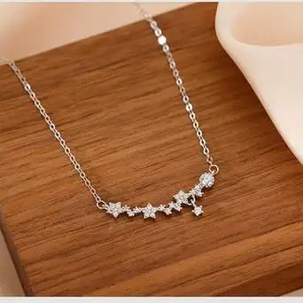 小红书夏季爆款新品满天星排钻高颜值气质颈项链s925纯银女生首饰