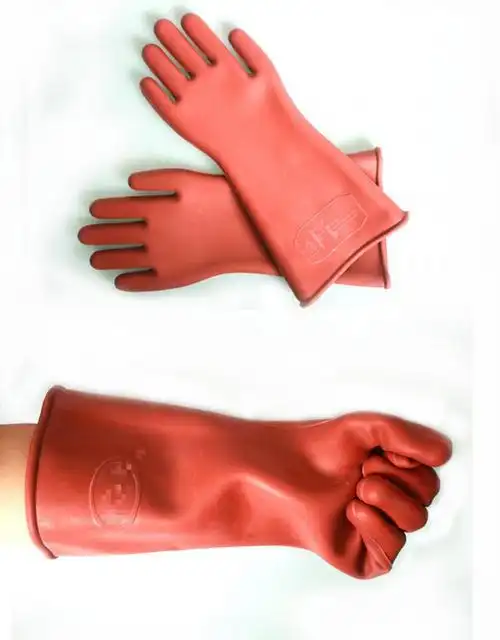 12kv高压绝缘手套电工带电防电橡胶手套 盛安12kv手套