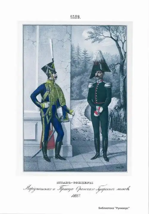 俄军军服盘点:1812年——1825年骠骑兵军服变迁