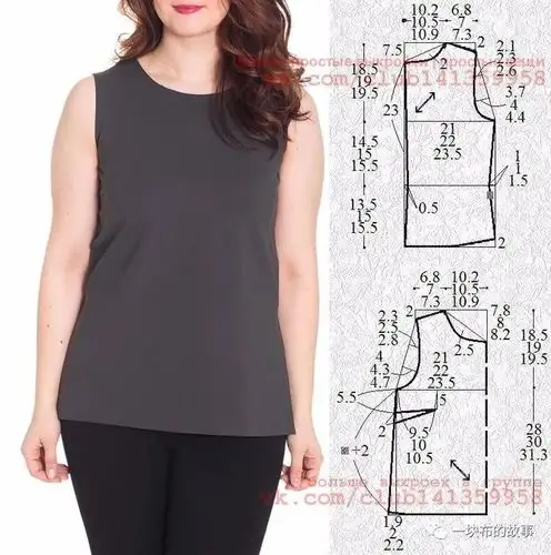 多款女士吊带背心裁剪图
