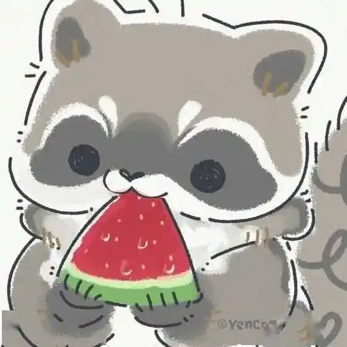 可爱卡通小浣熊头像