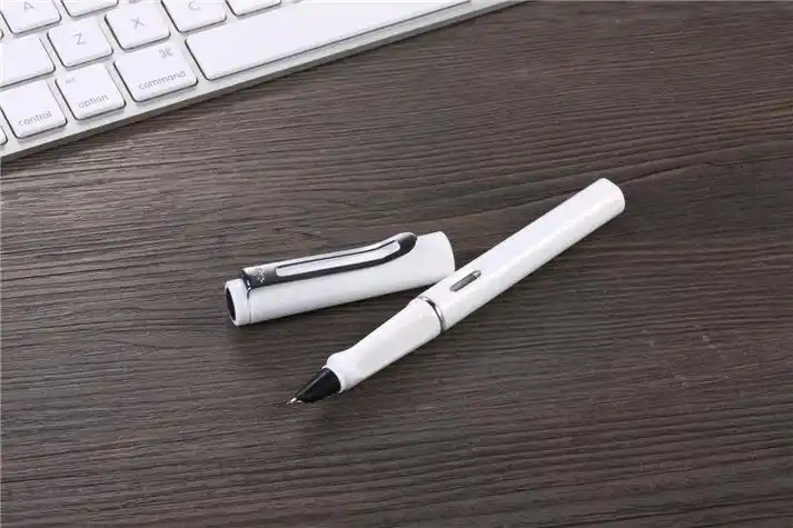 练字笔弯头钢笔美工笔速写瘦金小尖书法画画练字墨囊粗吸墨 白色 弯尖