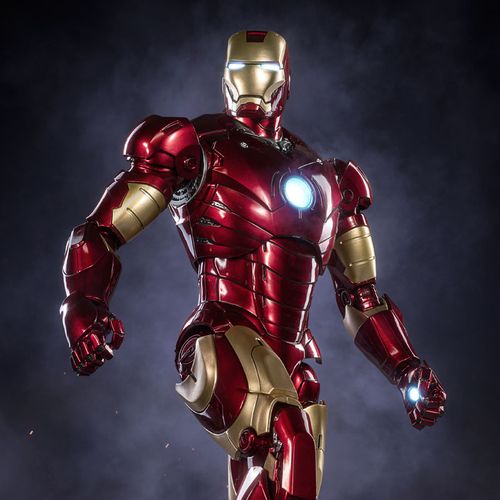 漫威中动玩具14寸发光钢铁侠mk3手办周年纪念电影兵人专区