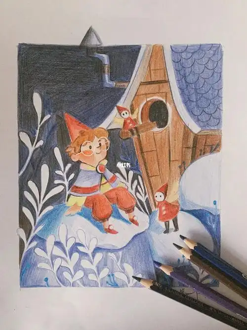 彩铅小插画