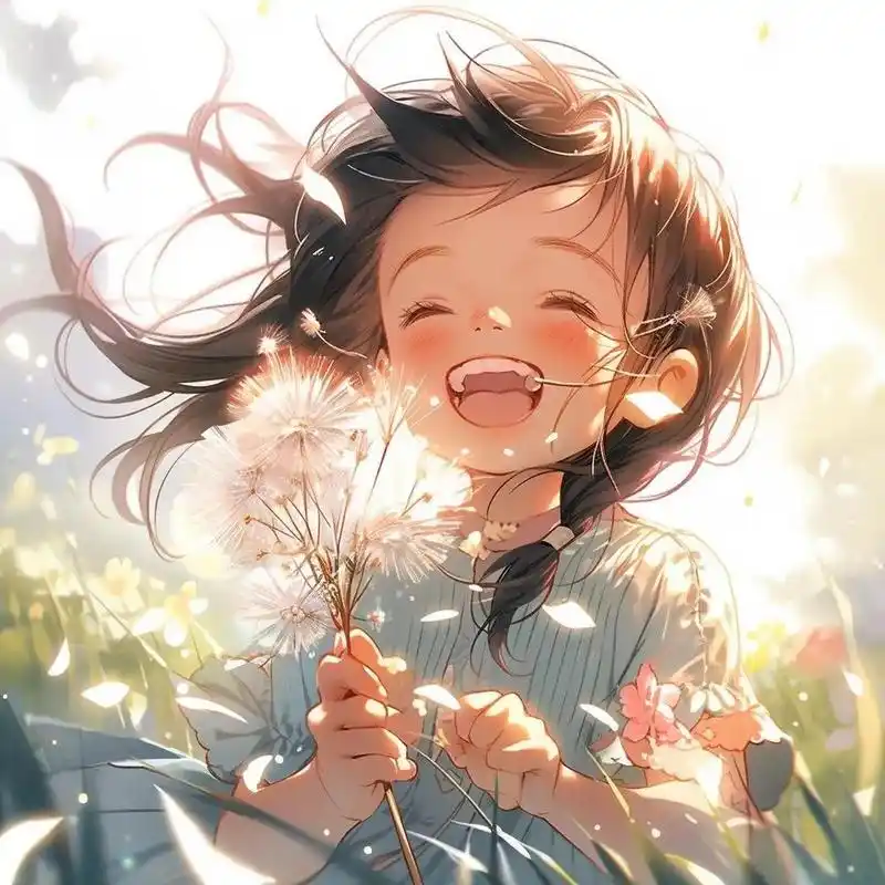 蒲公英女孩头像头像 可爱 治愈  蒲公英,无牵无挂,无欲无求,风起而行