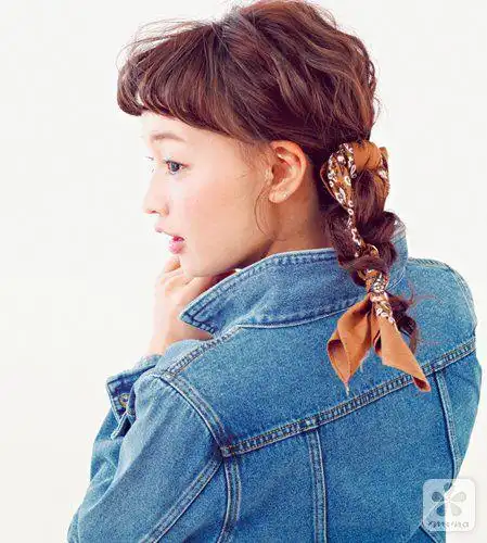 丝巾发带mix歪歪的麻花辫(转)