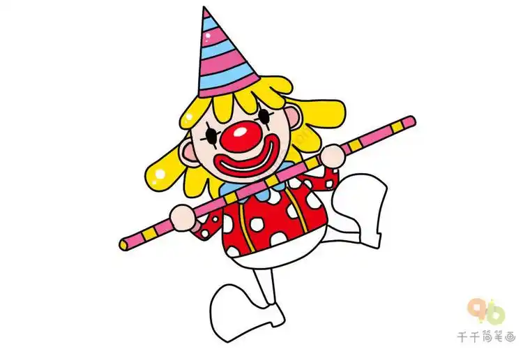 马戏团的魔法小丑简笔画