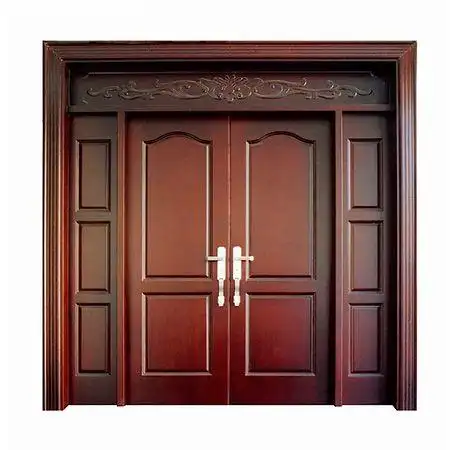 门窗供求 门窗类别 家用门系列 原木门 > 新林门业-木门-原木双开大门