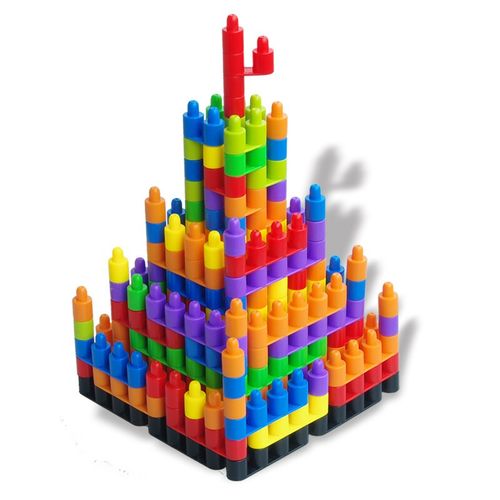 麦享幼儿园桌面玩具1-8岁塑料积木软体拼插胶粒儿童拼装智力幼教