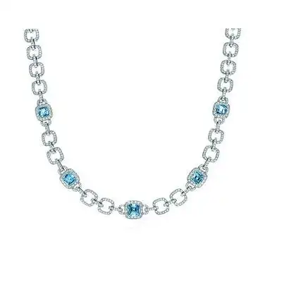 蒂芙尼海蓝宝石项链_蒂芙尼珠宝专区_女人志珠宝库