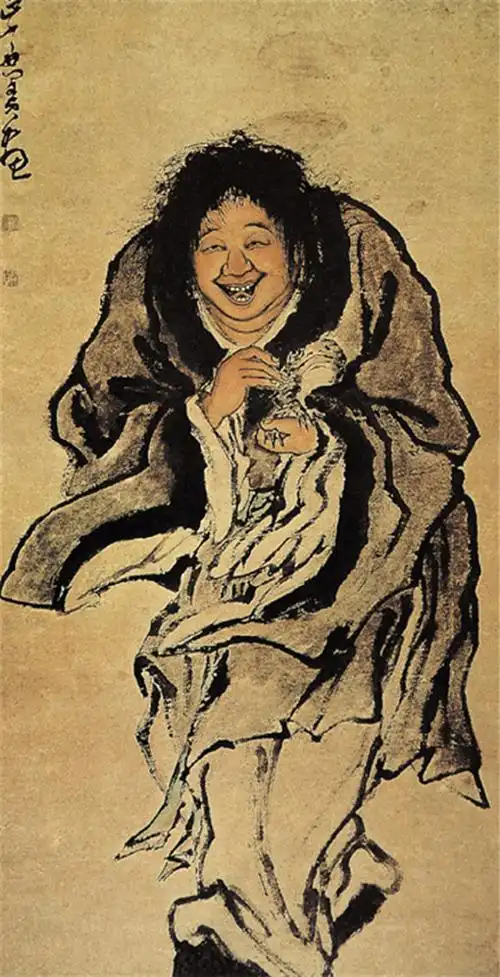 闵贞的人物画,从徐渭,朱耷的水墨写意中吸取营养,以粗笔见长,线条简洁