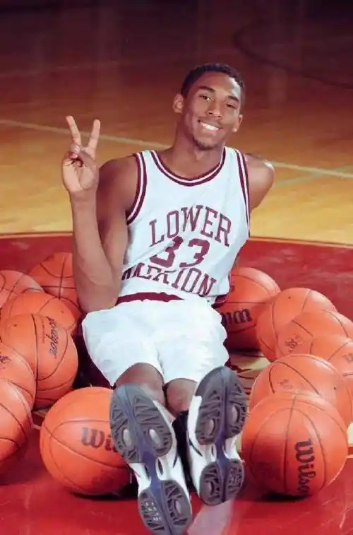 老照片科比高中时期写真