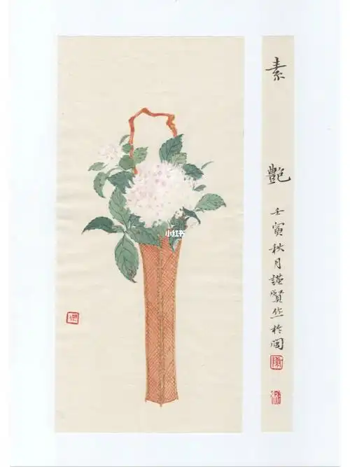国画绣球花