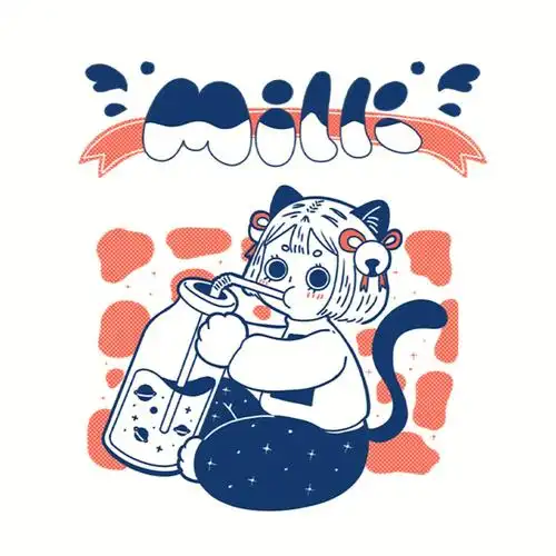 快来画画喝牛奶手账简笔画分享