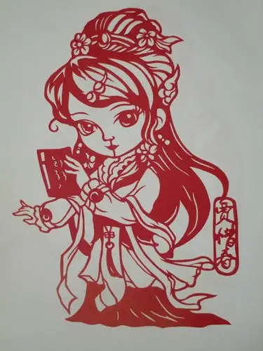 十二金钗卡通剪纸