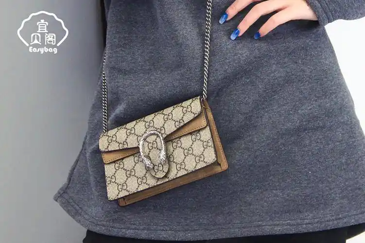 链条是可以自由拆卸的~ 【古驰gucci酒神包天竺葵mini款】 酒神包