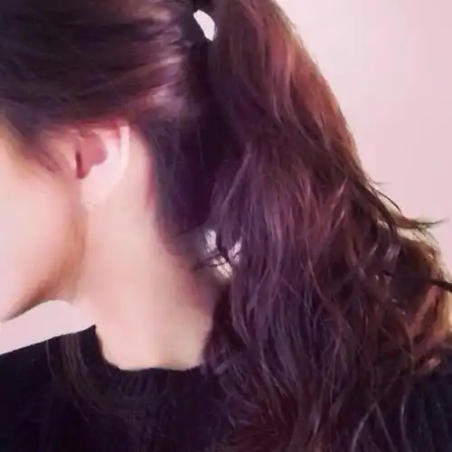 女生头像 侧脸 单马尾 文艺 小清新「by:倾城之光i」