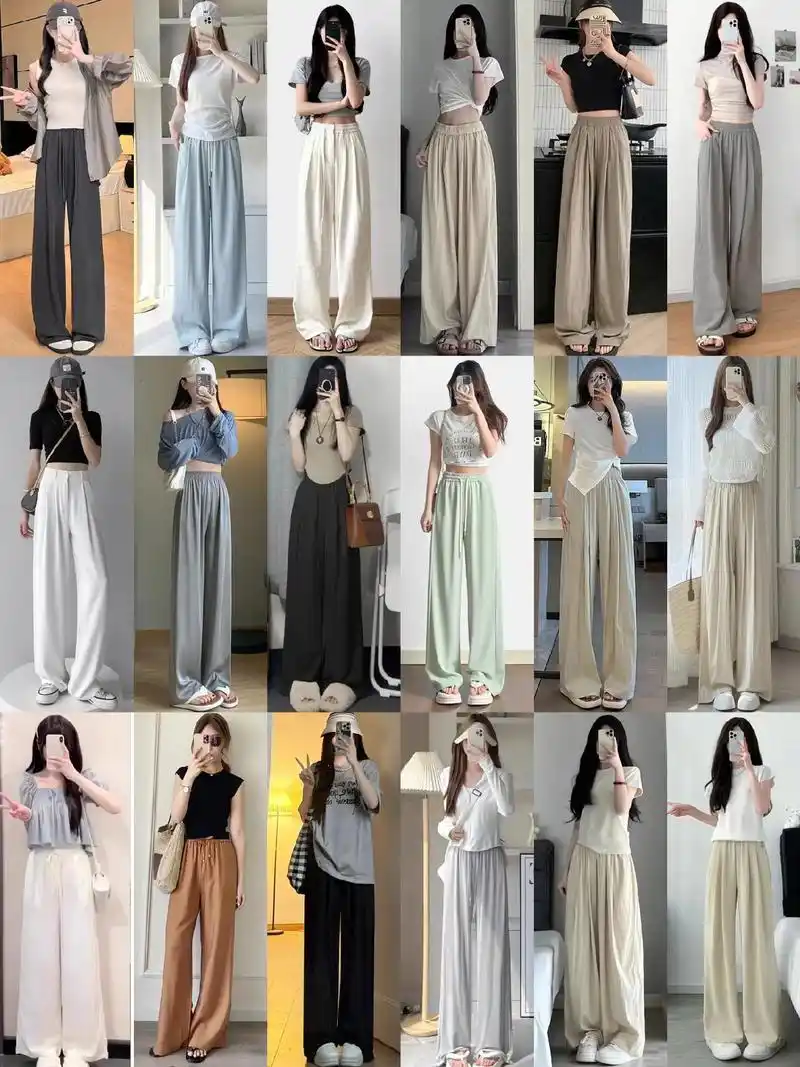 女生夏季阔腿裤怎么搭配显瘦又舒适?