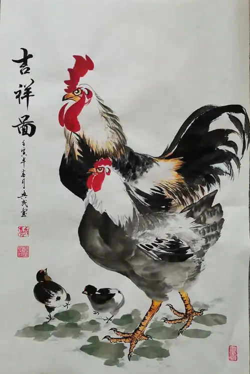 写意生肖大公鸡雄鸡春风得意名人字画中国画[转载]欣赏胡涂叟的国画