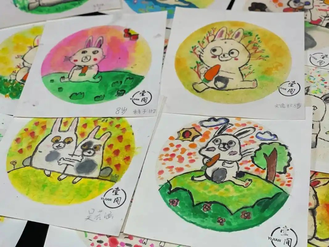 少儿趣味国画——可爱的小兔子.#少儿创意美术 #想画就画 # - 抖音