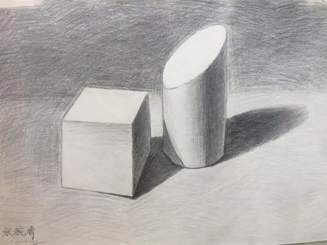 淘雨轩美术学校润百家校区素描几何体二组