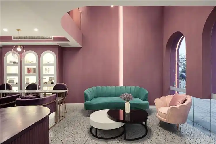 125平米轻奢风格美甲店设计装修效果图