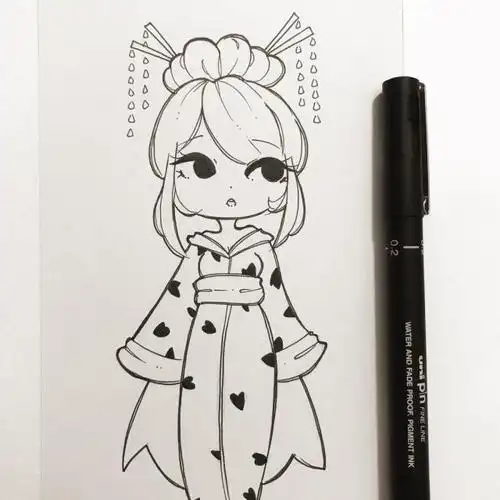 简单易学的q版动漫人物,只需要一支笔就能画出来,初学者必备