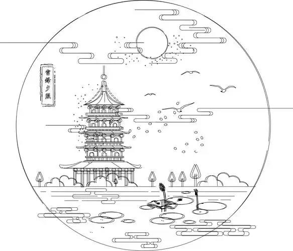 西湖十景|插画|创作习作|赤脚追梦侠 - 原创作品 - 站酷 (zcool)