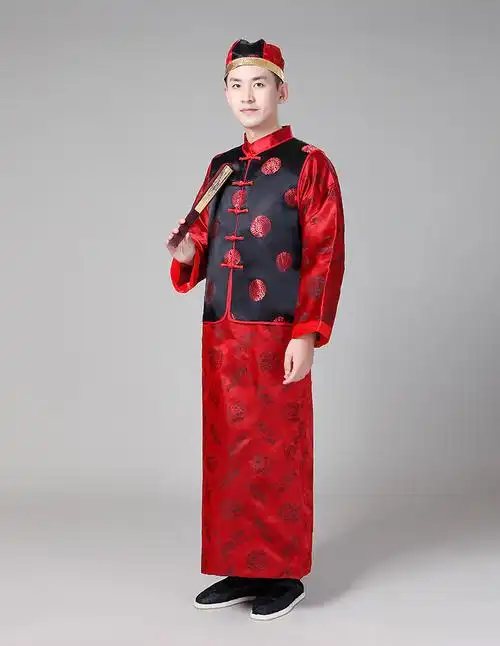 清朝阿哥服装满族古装批发男成人贝勒爷地主年会运动会舞台演出服