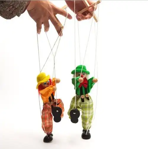 提线木偶儿童玩具拉线人偶小丑木制吊线匹诺曹玩偶玩偶木偶