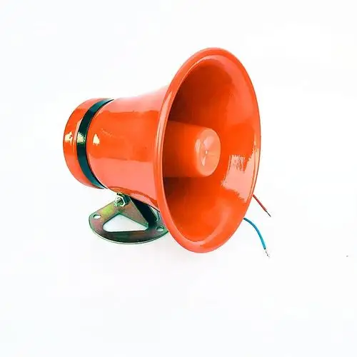 红色喷漆铁壳车载金属配套扩音机扬声器号筒小型喇叭