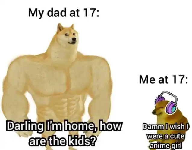 肌肉doge与小废狗梗图