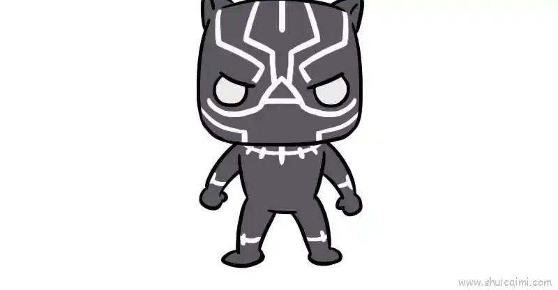 黑豹儿童画怎么画黑豹简笔画步骤