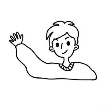 简笔画成熟头像男